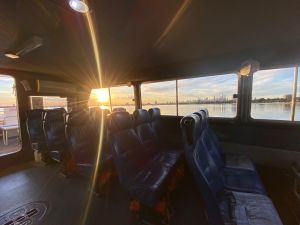 Inside the "Coastal Flyer" before a Sunset Penguin cruise in St Kilda.  © St Kilda Ferry