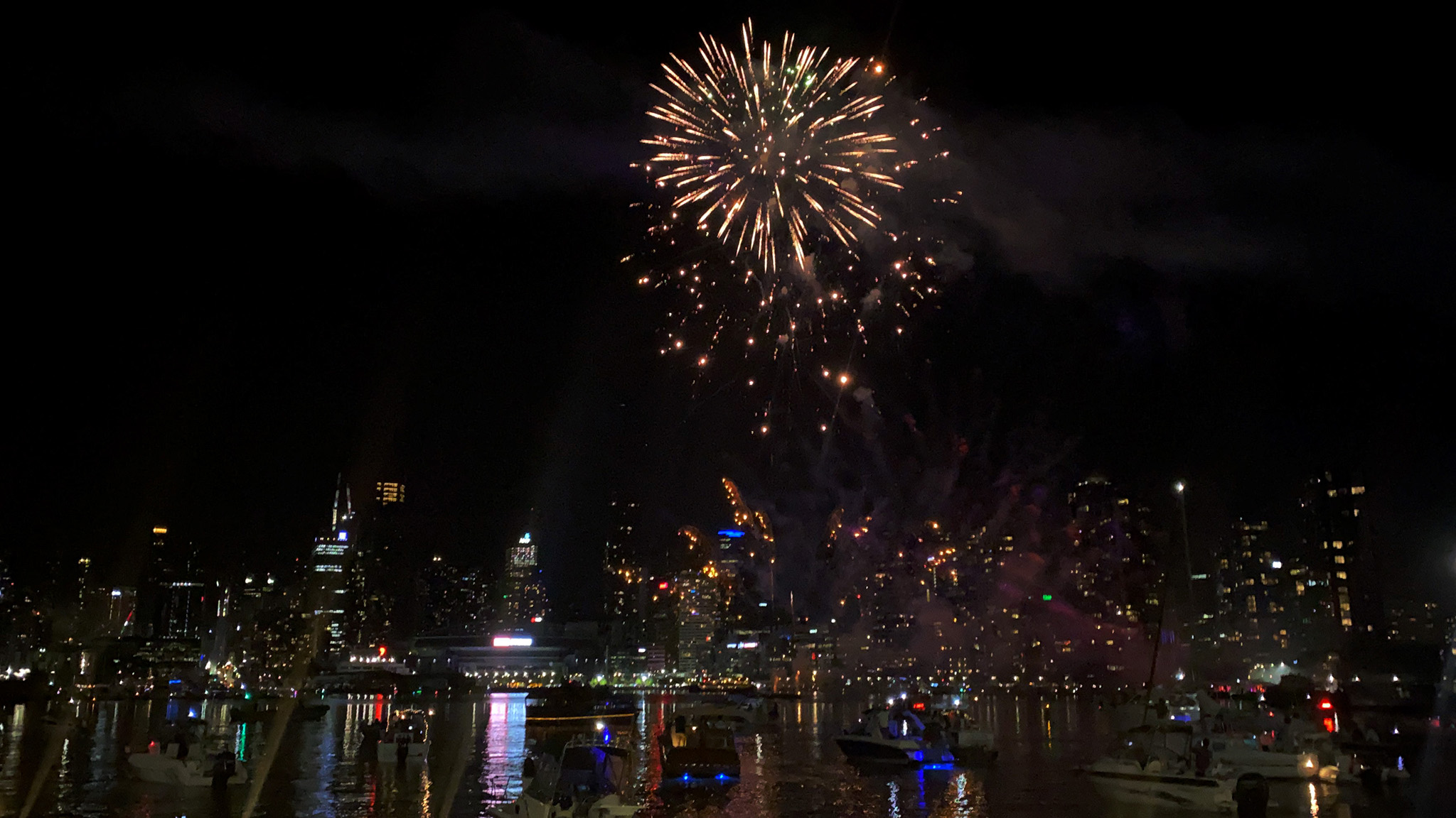 New Years Eve Fireworks from the St Kilda Ferry in Melbourne